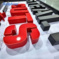 Enseigne publicitaire personnalisée en acrylique éclairée par LED, résistante à l'eau, pour les magasins de détail, intérieur/extérieur, 3D