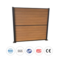 Clôture extérieure en WPC co-extrudé, design européen, imperméable, résistant à l'humidité, ignifuge, écologique, texturée, durable