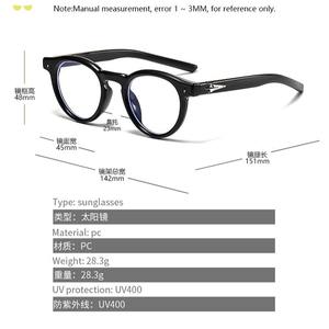 Monturas de Gafas Redondas Qianai, Montura Completa, Anti Luz Azul, Unisex, Forma Ovalada, Lentes de Acetato N3 6284 - Product Image 2