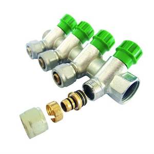 Système de chauffage au sol Sunfly Débitmètre de chauffage par le sol en laiton Collecteur de collecteur Groupe de mélange UFH Pack de contrôle Collecteur forgé - Product Image 3