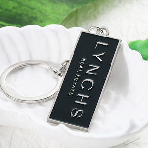 Llaveros Personalizados con Logotipo de Marca Comercial, Llaveros de Metal de Aleación de Zinc Plateados con Esmalte para Regalos de Recuerdo - Product Image 2