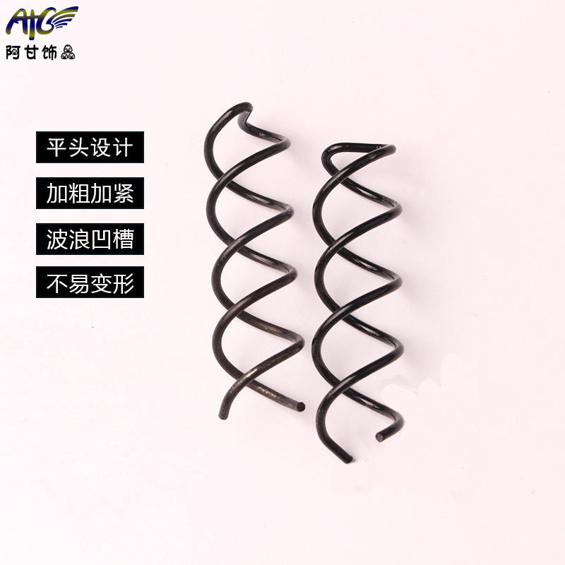 ที่หนีบแบบเกลียวหัวแบนสีดำขนาดใหญ่