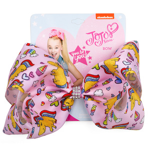 Venta al por mayor de fábrica BSCI: Pasadores de metal con lazo de unicornio de 8 pulgadas, lazos para el pelo estilo <span class=keywords><strong>JOJO</strong></span> Siwa, en caja ecológica. - Product Image 5