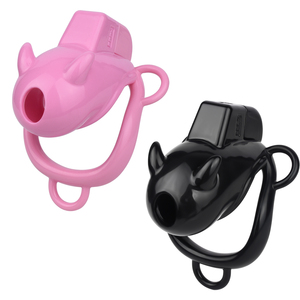 Nuovo rosa nero di plastica diavolo maschio dispositivo di castità schiavo pene gabbia di Bondage cazzo di blocco giocattoli per giochi sessuali per adulti - Product Image 2
