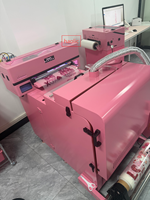 Imprimante DTF Haolic A2 neuve avec shaker à poudre rose, machine d'impression rapide grand format 16,5 pouces pour les boutiques de t-shirts et les entreprises à domicile