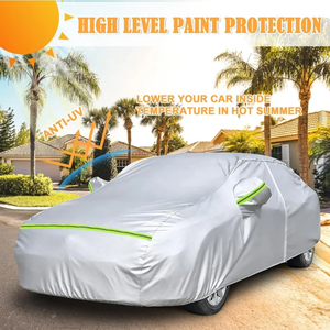 Housse de voiture pour Porsche 911 (série 991/992/996/997) 1998-2025, argentée, toutes saisons, avec fermeture éclair, bande coupe-vent pour la neige, la pluie et la poussière - Product Image 5