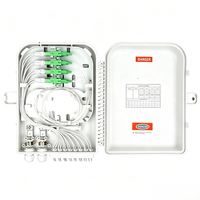 Boîtier de terminaison fibre optique FDB 16/24 cœurs blanc ou noir, montage mural extérieur, boîtier de distribution fibre optique avec répartiteur PLC