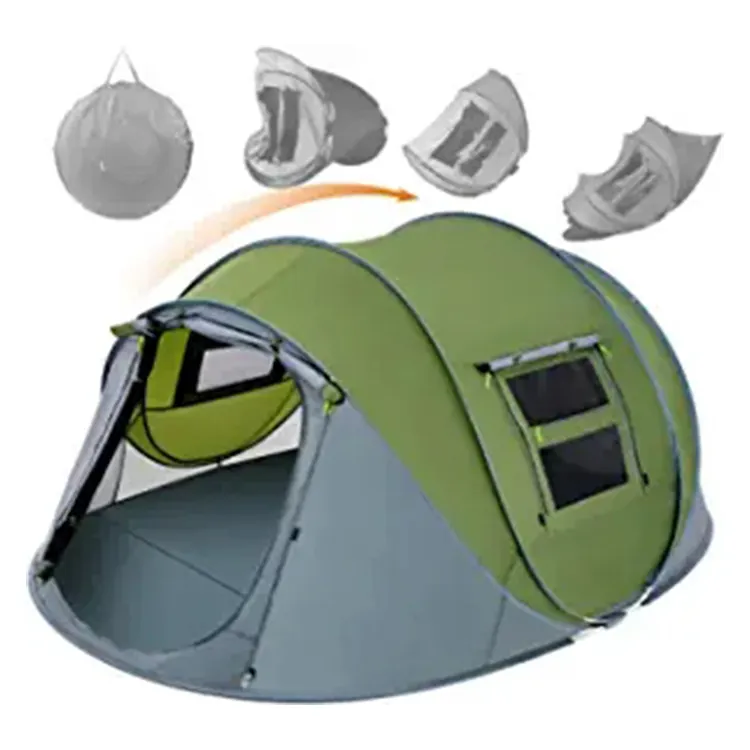 4 Personen Easy Pop Up Zelt Wasserdicht Automatische Einrichtung 2 Türen-Sofort Familien zelte für Camping Wandern & Reisen Zelt Camping