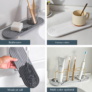 Posavasos de Piedra con Patrón Tallado Personalizado, Fuertemente Absorbentes de Agua, Jaboneras de Cocina, Bandejas, Bandeja de Secado de Piedra <span class=keywords><strong>para</strong></span> Lavabo de Baño - Product Image 3