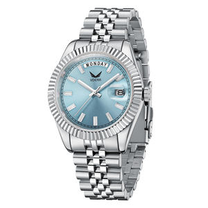 Reloj <span class=keywords><strong>de</strong></span> Pulsera <span class=keywords><strong>de</strong></span> <span class=keywords><strong>Cuarzo</strong></span> Único con Esfera <span class=keywords><strong>Azul</strong></span> y Cristal Abombado, Marcas Clásicas <span class=keywords><strong>de</strong></span> Relojes para Hombre <span class=keywords><strong>de</strong></span> Lujo con Correa Milanesa - Product Image 3