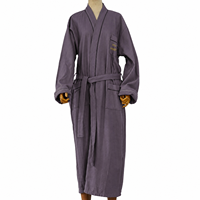 Peignoir en tissu gaufré chaud personnalisé pour hôtel et spa, avec col kimono, confortable pour couple, service ODM pour les voyages et l'usage quotidien