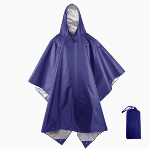 Poncho impermeable DFR1010 azul para hombres, camuflaje naranja, gris, negro, caqui, verde, venta al por mayor. - Product Image 4