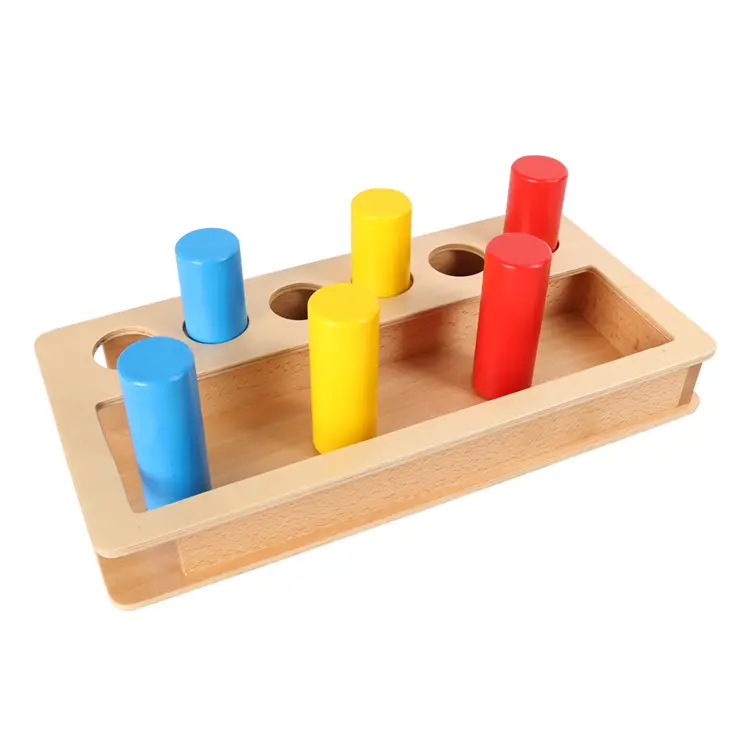 Montessori Teaching AIDS Early Education Toys New Three-color Cylindrical Inset Box Children Educational Training