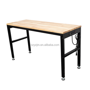 Banc de travail à hauteur réglable avec plateau en bois massif et roulettes pour la maison, le bureau, l'<span class=keywords><strong>atelier</strong></span> et le garage - Product Image 5