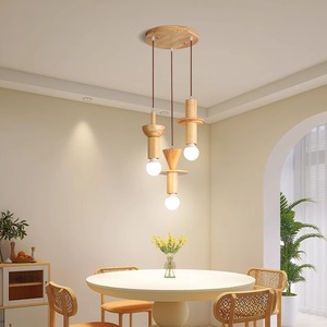 Luminaire suspendu en bois nordique moderne, luminaire suspendu créatif minimaliste pour chambre à coucher, hôtel, maison d'hôtes, restaurant - Product Image 3