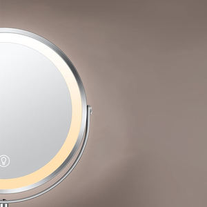 <span class=keywords><strong>Espejo</strong></span> de Maquillaje LED Moderno con Iluminación de Doble Cara y Rotación de 360 Grados, con Múltiples Colores y Soporte Metálico - Product Image 5