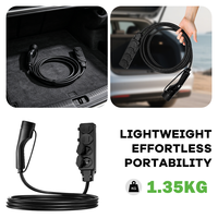 Pengisi Daya Portabel E-Mingze 3.5kW Tipe 2 dengan Soket Pengeluaran Daya V2L, Ideal untuk Pasokan Daya Berkemah di Luar Ruangan dan Pengisian Daya di Rumah