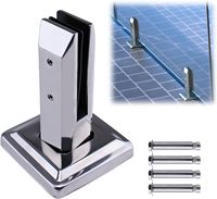 Système de balustrades et mains courantes en verre avec colliers de serrage et supports pour clôtures de balcon
