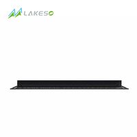 Diffuseur linéaire Lakeso HVAC moderne en aluminium noir 23.625x23.44 à 11 fentes, grille de ventilation AC durable et facile à installer pour entrepôt et sous-sol