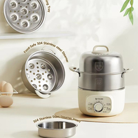Appareils de comptoir Cuiseur à œufs automatique avec support en acier inoxydable pour la cuisine domestique.