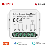 Module de commande intelligent pour porte de garage, kit de capteur de porte magnétique Tuya ZigBee AC100-240V, interrupteur intelligent