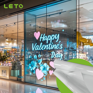 <span class=keywords><strong>Film</strong></span> électrostatique transparent imprimable statique s'accrochent sans colle pour la publicité sur les murs rideaux en verre - Product Image 2