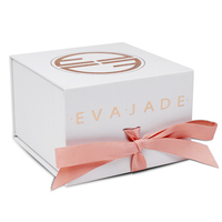 Boîte à Bijoux Collier Luxe en Papier Forme Livre Pliable avec Aimant, Logo Personnalisé et Conception Gratuite