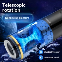 Flugzeugförmiger Bluetooth-Teleskop-Rotations-Masturbator mit Vollautomatischer Batteriebetriebener Vibration für Männer