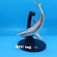 OEM Mini PVC Requin Ornement Électrolytique Intégré NFC Collection Décoratif Affichage Jouet Figure