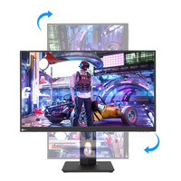 LAKU M2721UL Monitor Eksternal 27-inci 4K untuk Laptop dengan Fitur Angkat, Putar, dan Layar LCD