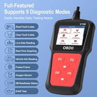 Nuevo Dispositivo de Lectura de Vehículos V106, Escáner de Diagnóstico OBDII, Lector de Fallas del Motor de 12V para Automóviles