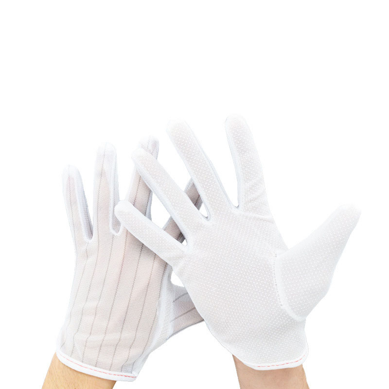 Custom Printed Are Latex Safe Cut Resistant Nylon Gloves China Cleanroom Esd Dotted Glove