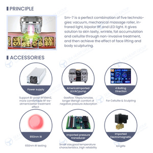 מכשיר עיסוי ואקום <span class=keywords><strong>RF</strong></span> LED IR  Seaheart US510K מאושר CE לטיפול פנים, עיניים וגוף, לעיצוב וחיטוב הגוף - Product Image 3