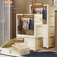 Armoire pliable en plastique pour enfants, sur mesure, pour usage domestique, 75 cm de large, pour le rangement des vêtements dans la chambre, multi-usages
