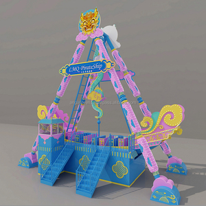 Pirate Ship Swing Ride Amusement Park Thrill Attraction 40-Seat Outdoor Shopping Mall Fairground Equipment CE Certified Metal - Product Image 2