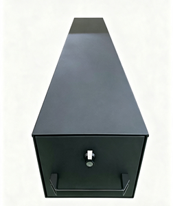 Black Powder Coated Steel Pickup Truck <b>Tool</b> Case Slide Out Drawer Storage Cabinet with <b>Lock</b> Handle Removable Plastic Dividers - Product Image 3