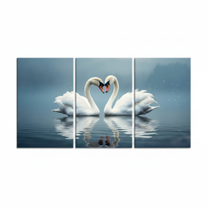 Romantic Birds in Love Printed <b>Canvas</b> Artwork - Elegant <b>Wall</b> Decor,SET OF 3 <b>CANVAS</b> - Product Image 2