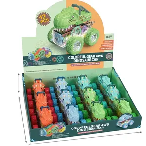 New Toys Car funny friction power rotating gear dinosaur car race set toys