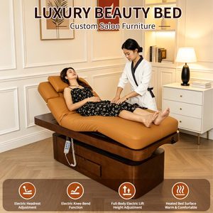 JUESHI Lit facial <span class=keywords><strong>de</strong></span> beauté haut <span class=keywords><strong>de</strong></span> gamme Mobilier <span class=keywords><strong>de</strong></span> salon <span class=keywords><strong>Table</strong></span> <span class=keywords><strong>de</strong></span> lit <span class=keywords><strong>de</strong></span> <span class=keywords><strong>massage</strong></span> <span class=keywords><strong>de</strong></span> beauté cosmétique professionnelle à base <span class=keywords><strong>de</strong></span> bois pour salon <span class=keywords><strong>de</strong></span> beauté - Product Image 1