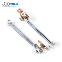 JUNAOBAO rouleau de porte coulissante de poche fermeture en douceur double amortisseur nylon suspension rouleau de guidage de porte coulissante pour porte en bois