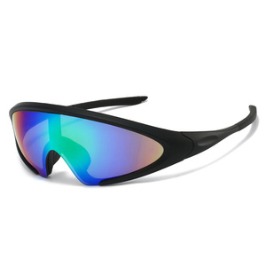 Nouvelles lunettes de soleil sport rétro pour hommes et femmes, cyclisme en plein air, course à pied, anti-vent, anti-éblouissement, protection UV, miroir, personnalisables - Product Image 4