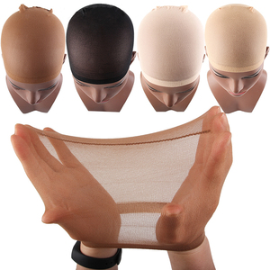 NICENEEDED 2 Cuffia Per Capelli In Lattice Per Trucco E 2 Cuffie Per Parrucca In Nylon Nero Per Adulti, Parrucca Elastica In Rete Per Capelli, Cuffia Calva, Per Adolescenti, Adulti, Accessorio Per - Foto 6