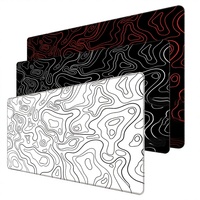 Tapis de Souris Gaming Imperméable Personnalisé Très Grand Blanc de Sublimation Noir avec Bords Cousus Anime, Idéal pour Grand Bureau d'Ordinateur ou Tapis de Jeu