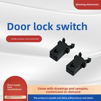 Interrupteur de verrouillage à ressort en métal de type poussoir (noir 6V) pour portes d'armoire et de poubelle pour un accès pratique et pratique