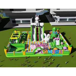Aire de jeux pour enfants amusante de grand château gonflable extérieur de haute qualité dans le parc d'attractions Fun City pour le divertissement en plein air - Product Image 2