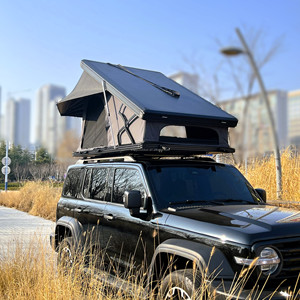 Factory Wholesale Foldout Design <b>Large</b> Space Aluminum Roof Top <b>Tent</b> Fast Open Lightweight Rooftop <b>Tent</b> Hard with LED - Product Image 1