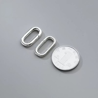 Personnalisé 925 Sterling Silver Rectangle Ressort Pousser Porte Bijoux Fermoir Trombone Clip Fermoir Ovale Bijoux Résultats Composants