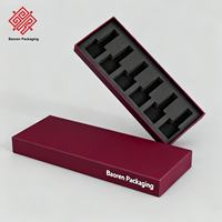 Boîte-cadeau de bouteille de vernis à ongles personnalisée Baoren avec couvercle produits de beauté pour les cheveux et les ongles boîte d'emballage vide rouge Production en usine