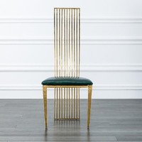 Sillas de Comedor Modernas de Lujo Ligero, Respaldo de Cuero, Sillas de Banquete Refrigerantes, Patas de Metal, Apilables, Ecológicas, Portátiles para el Hogar