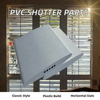 Composants de volets horizontaux traditionnels en PVC à prix de gros, cadre de persiennes, persiennes de fenêtre en plastique pour intérieur